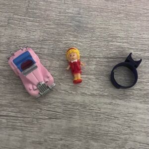 1989 COMPLETE Polly’s Sports Car Ring Bluebird Polly Pocket